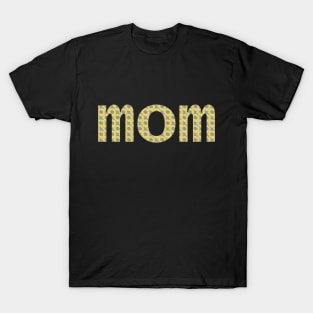 Yellow Mom Floral Art Typography T-Shirt